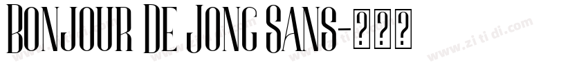 Bonjour De Jong Sans字体转换